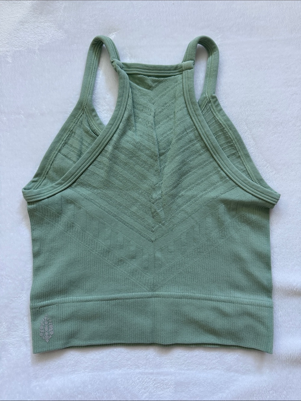 Sage Green Crop Top - Picture 3 of 4